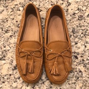 Coach Nadia moccasin leather loafer tan 6.5